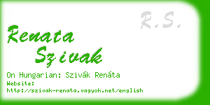 renata szivak business card